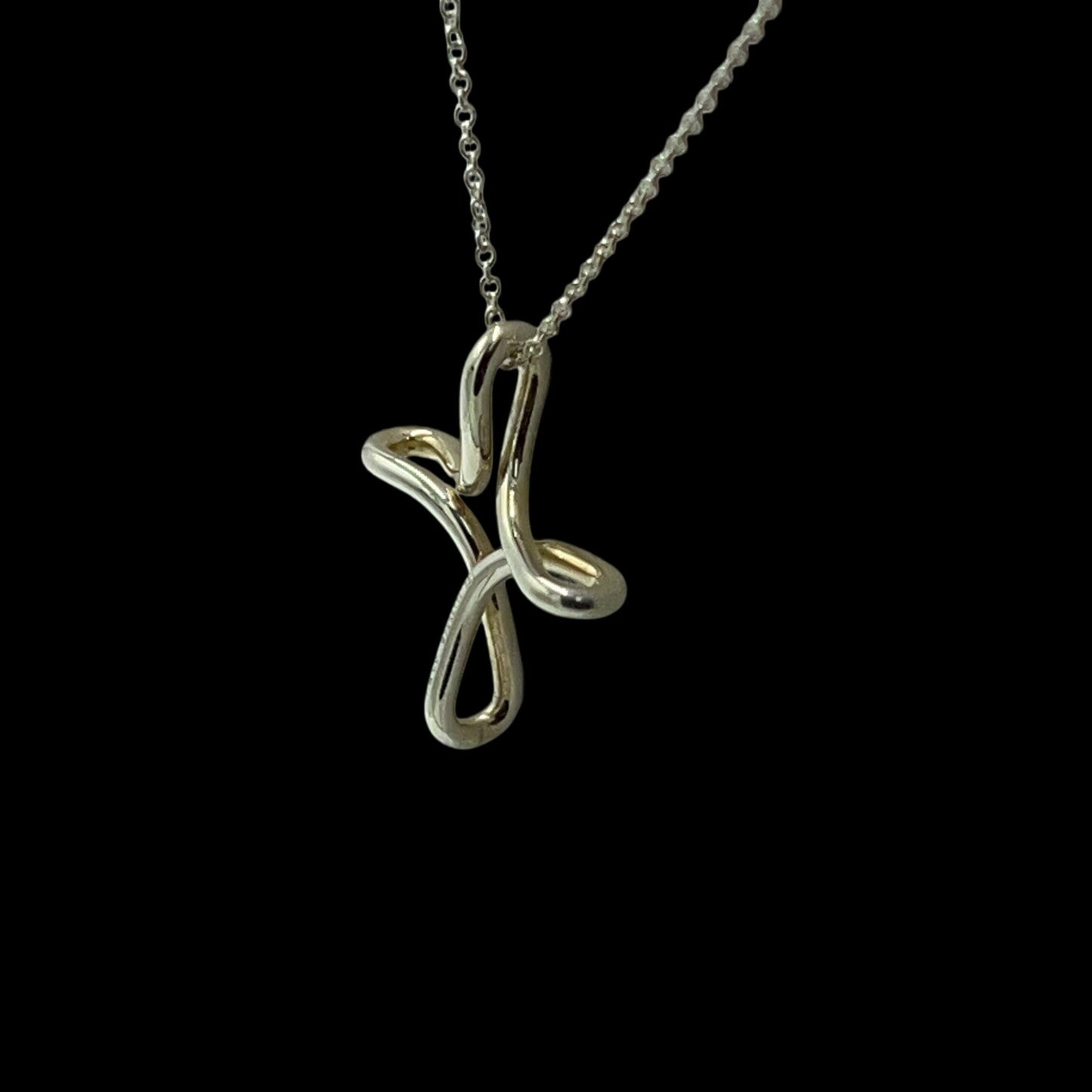 TIFFANY, Tiffany, SV, Sterling Silver 925, Necklace, Cross, Star, Tiffany Star Necklace, 925 Silver