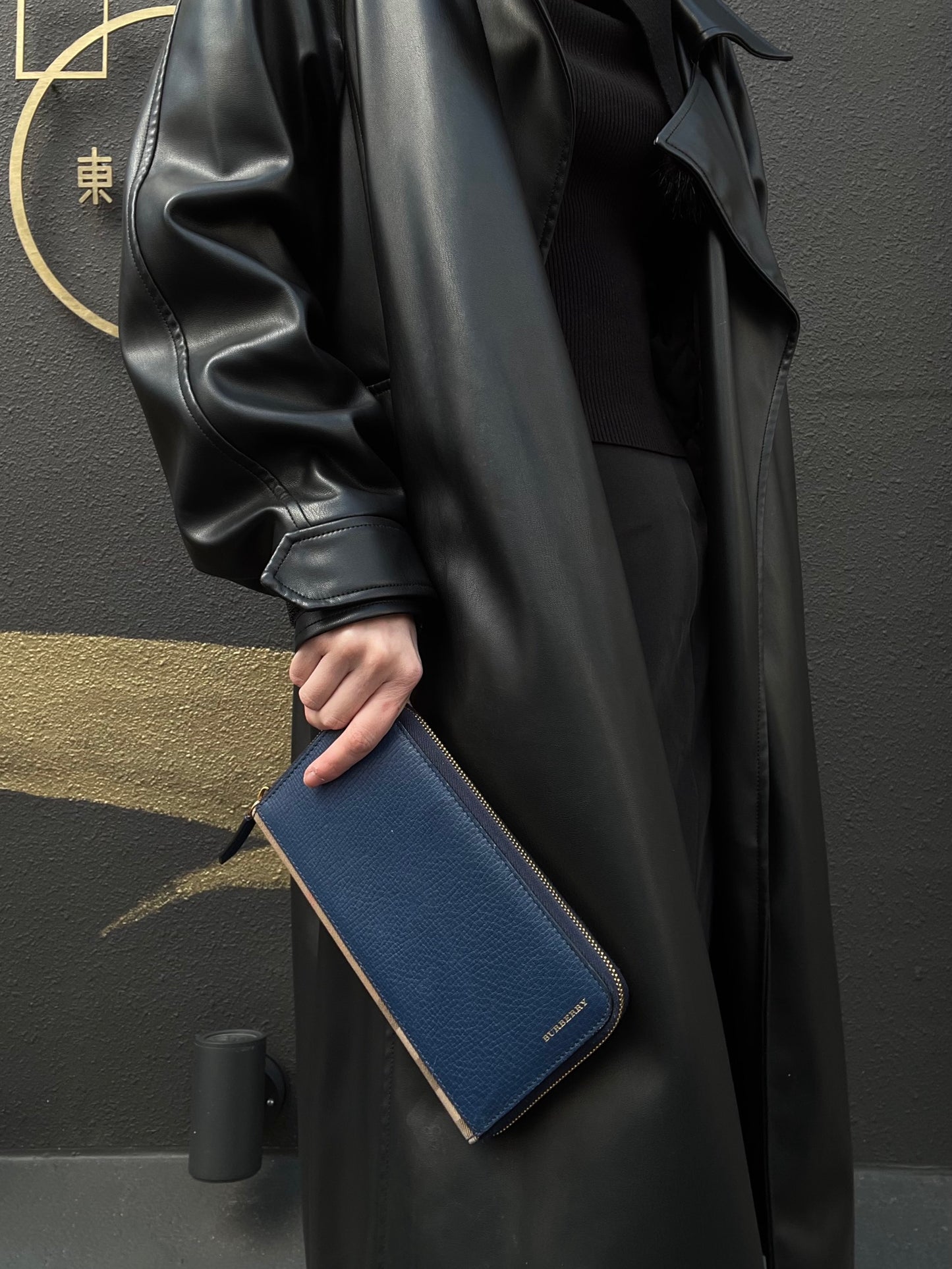Burberry PVC Long Wallet, Blue