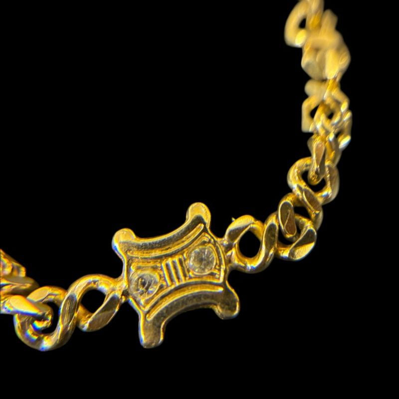 CELINE Gold-Tone Alloy Crystal Bracelet