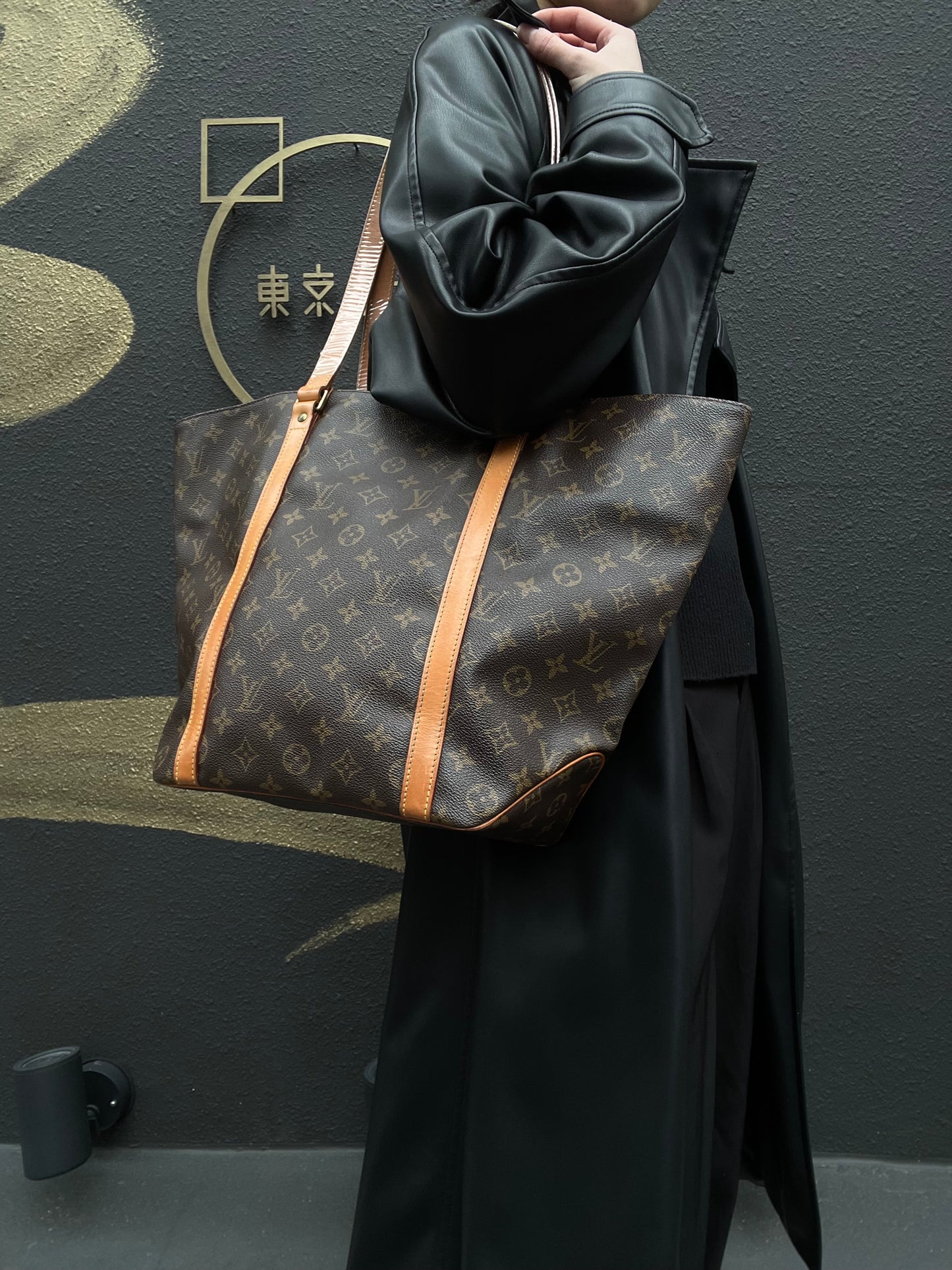 LOUIS VUITTON (LV) Monogram Sac Shopping Brown Tote Bag