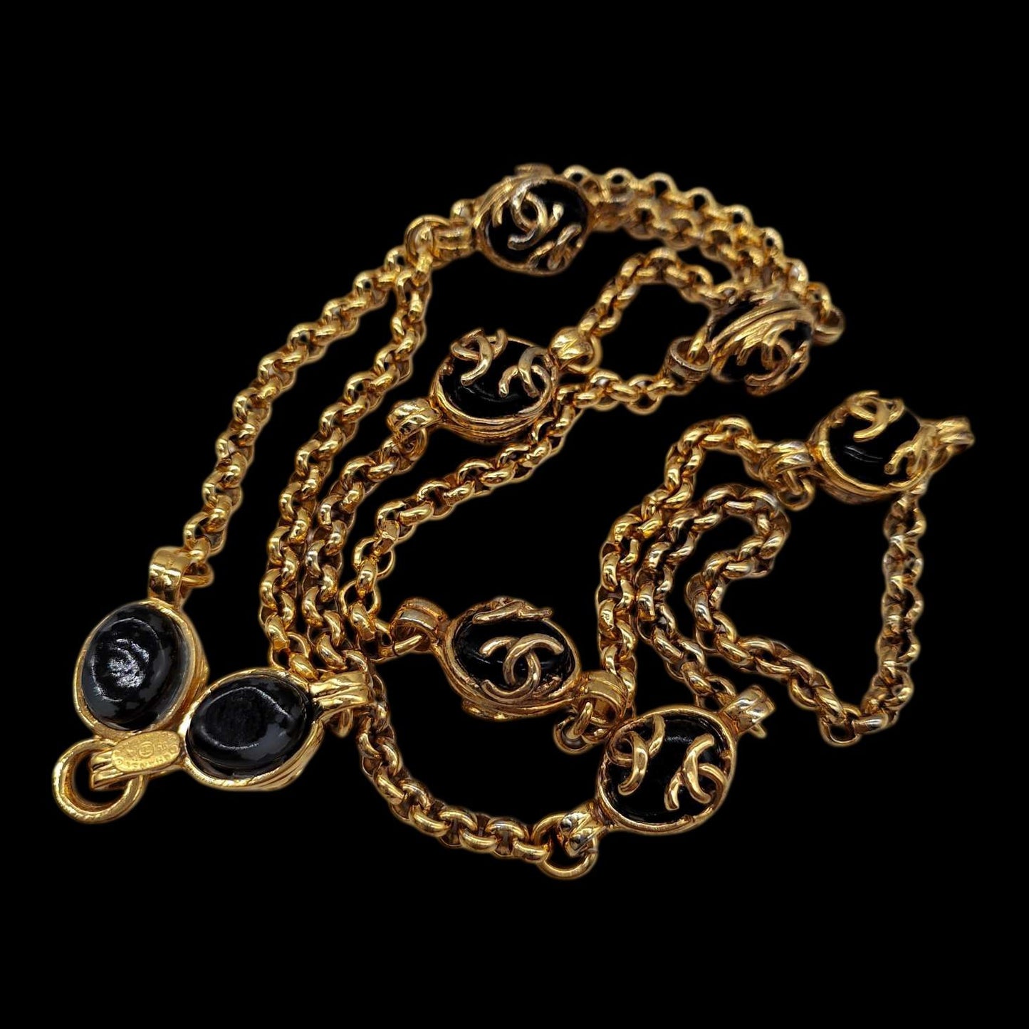 CHANEL Gold-Tone Alloy Necklace, Sweater Chain, Waist Chain