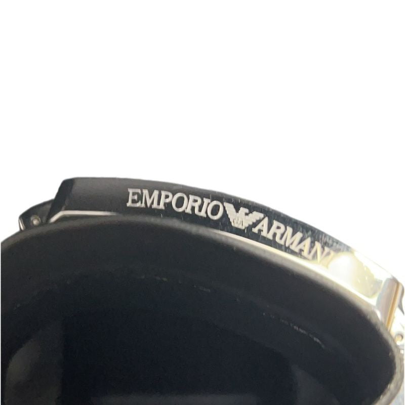 ARMANI Men's watch Silver bracelet Black square dial With boxModel: AR-0156 Stainless steel / Stainless steel Quartz movement Black dial Stains inside the glass, not running (No operation guarantee)