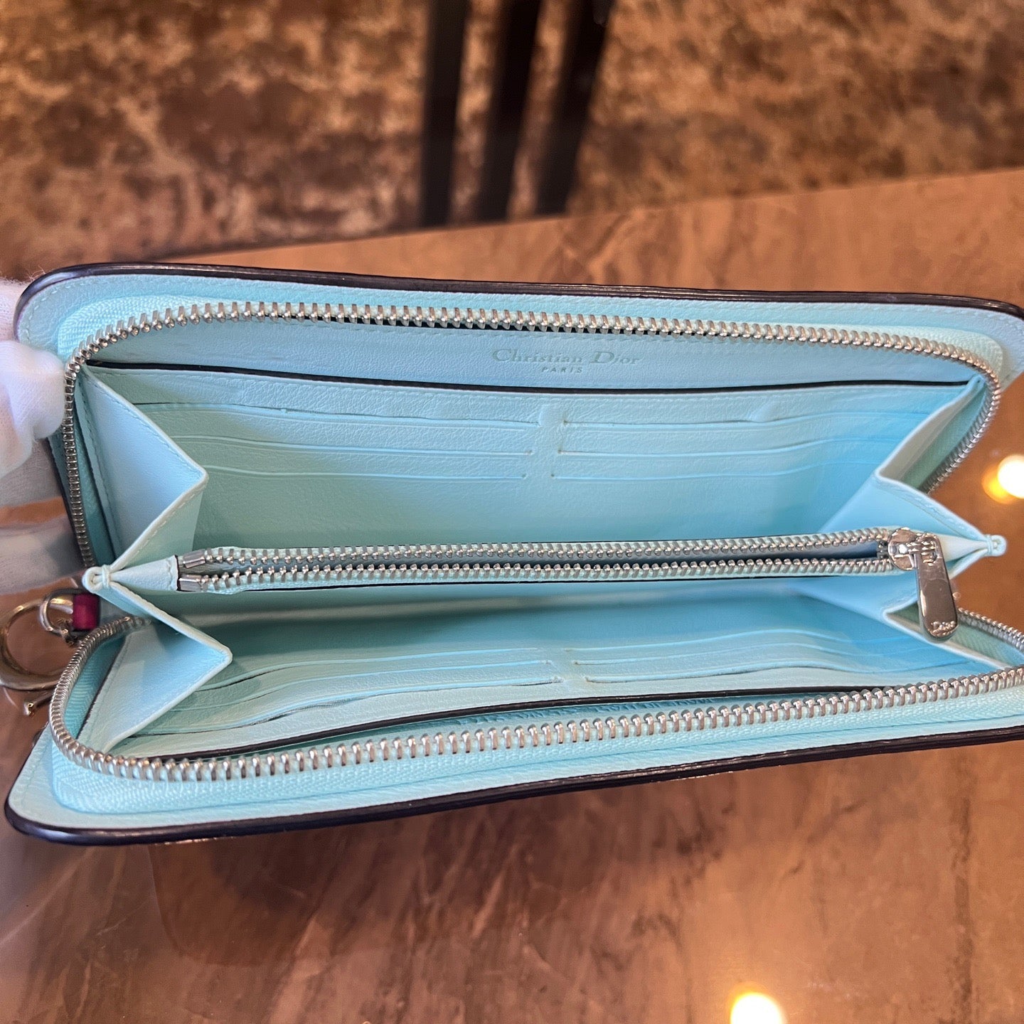 DIOR Pink PVC Long Wallet