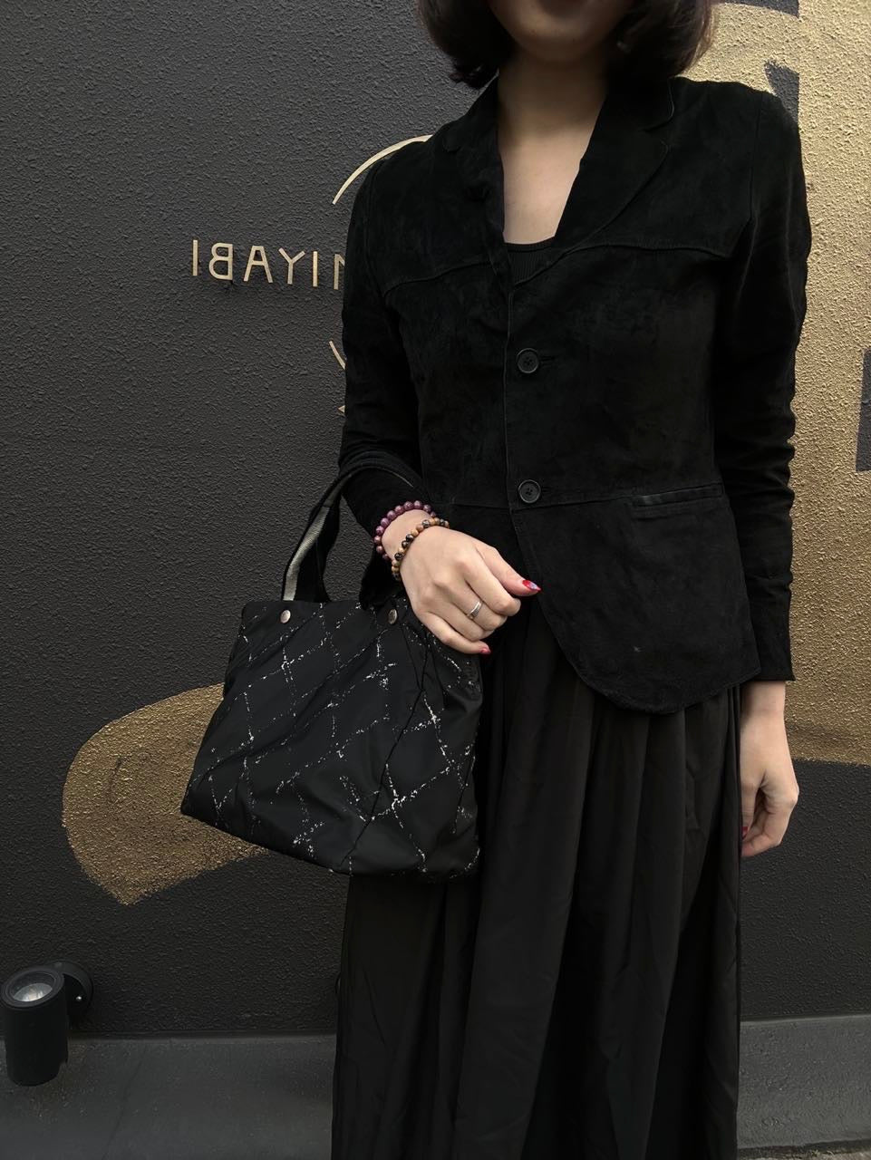 Chanel Travel Tote Bag Black Nylon with Authenticity Card