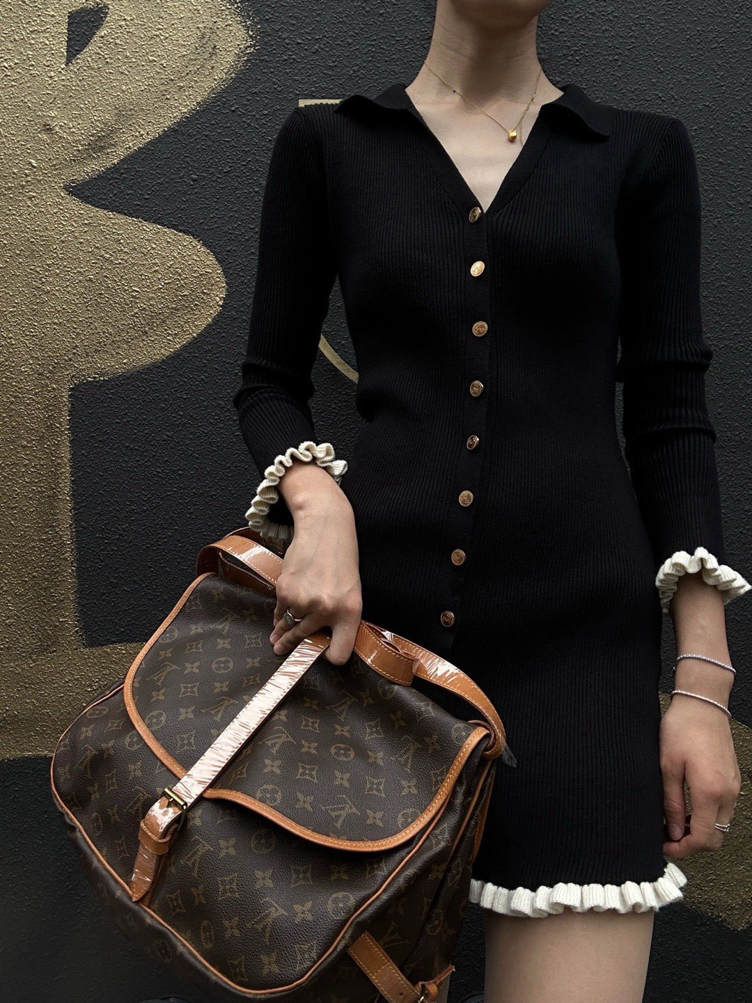 Louis Vuitton Monogram Canvas Twin Star Crossbody Bag, Medium Size 35