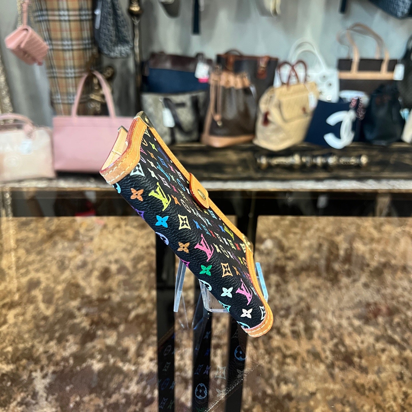 Louis Vuitton Multicolore Canvas Black Agenda Notebook (PVC Coated)