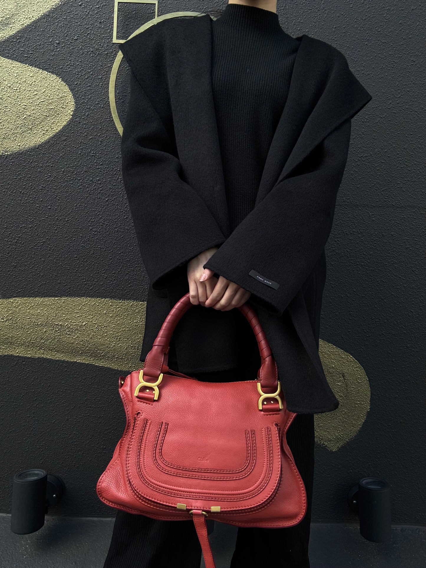 Chloé Mercy Bag Leather Red Shoulder Bag Gold Hardware