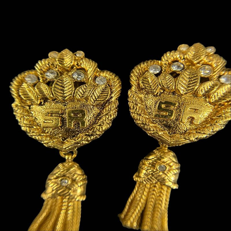 SR Earrings, Gold-Tone Hardware, Accessory, Clip-On Earrings