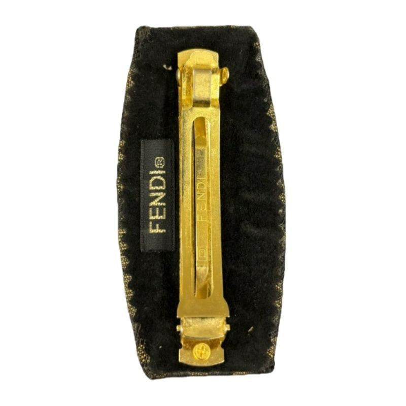 FENDI Fendi FF Logo Canvas Hair Clip