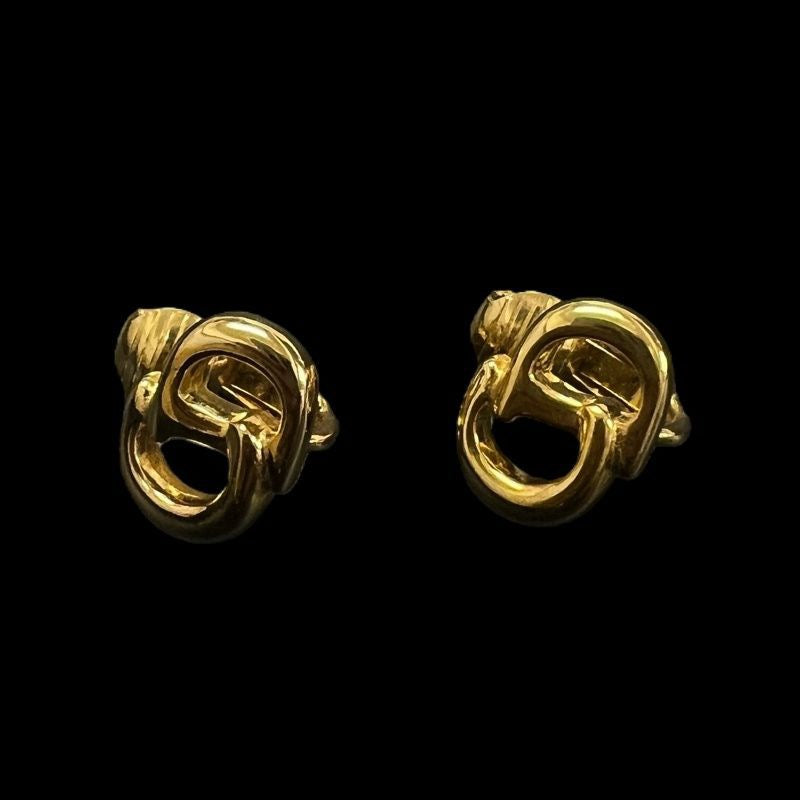 Dior Earrings, Gold-Tone Hardware, With Box, Dior Gold-Tone Alloy Clip-On Earrings