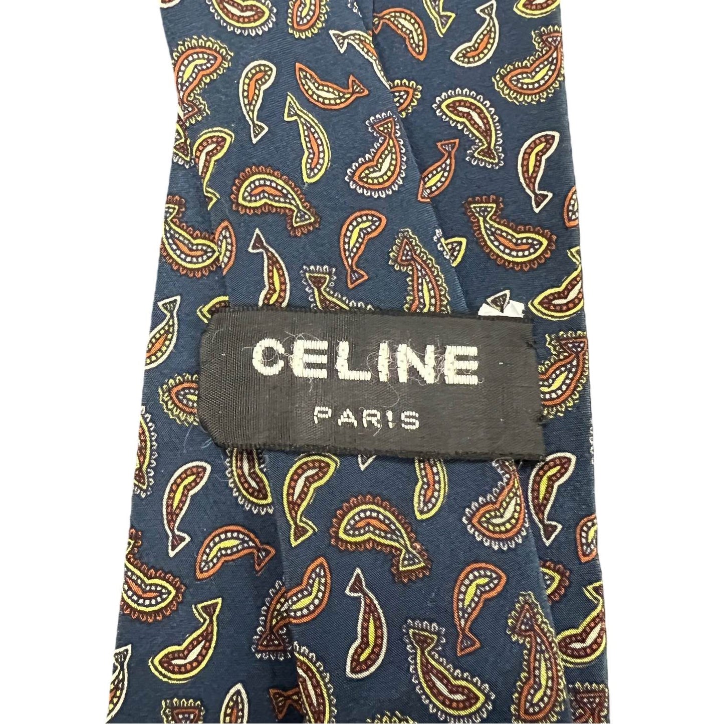 CELINE tie, navy, with tag