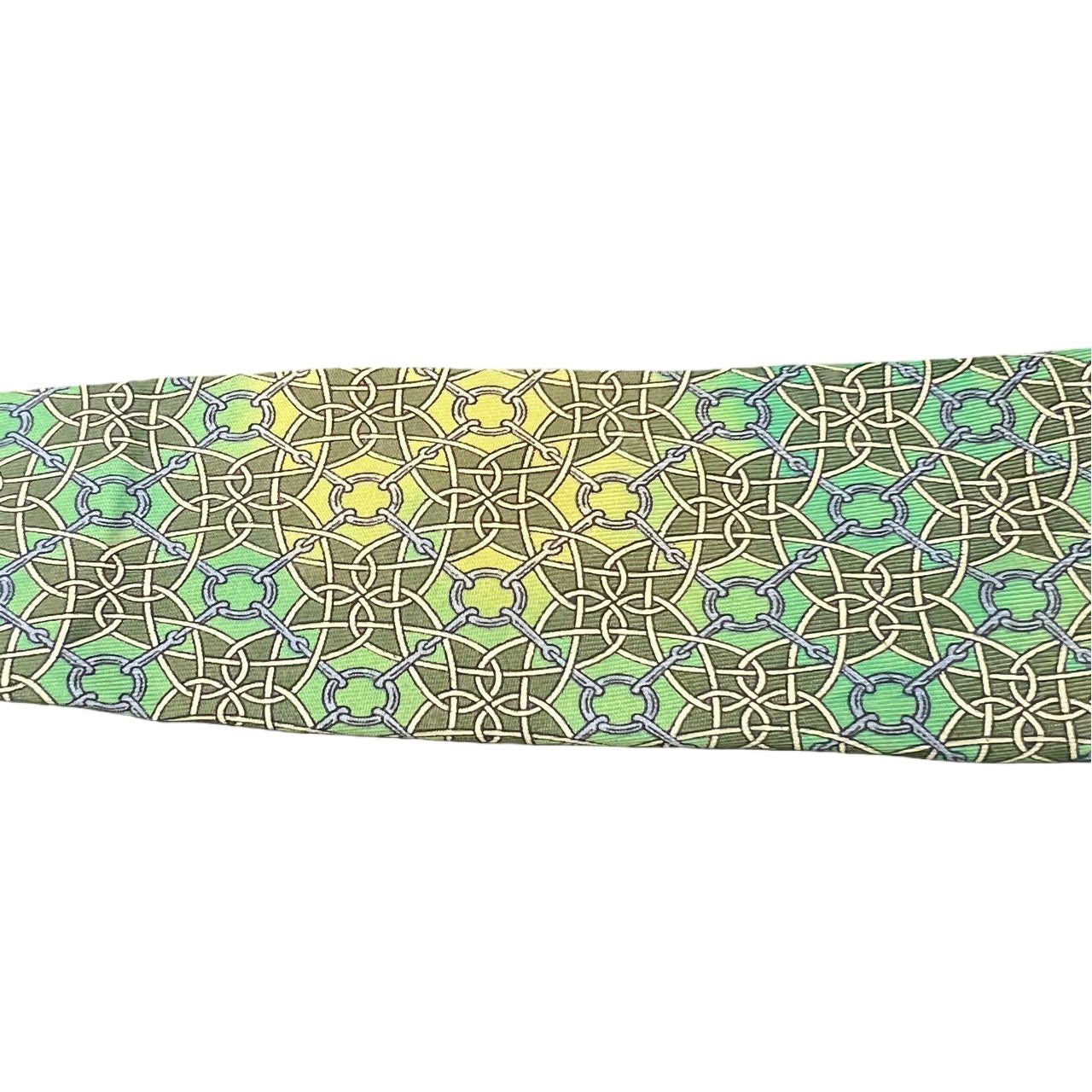 HERMES tie, green, with tag