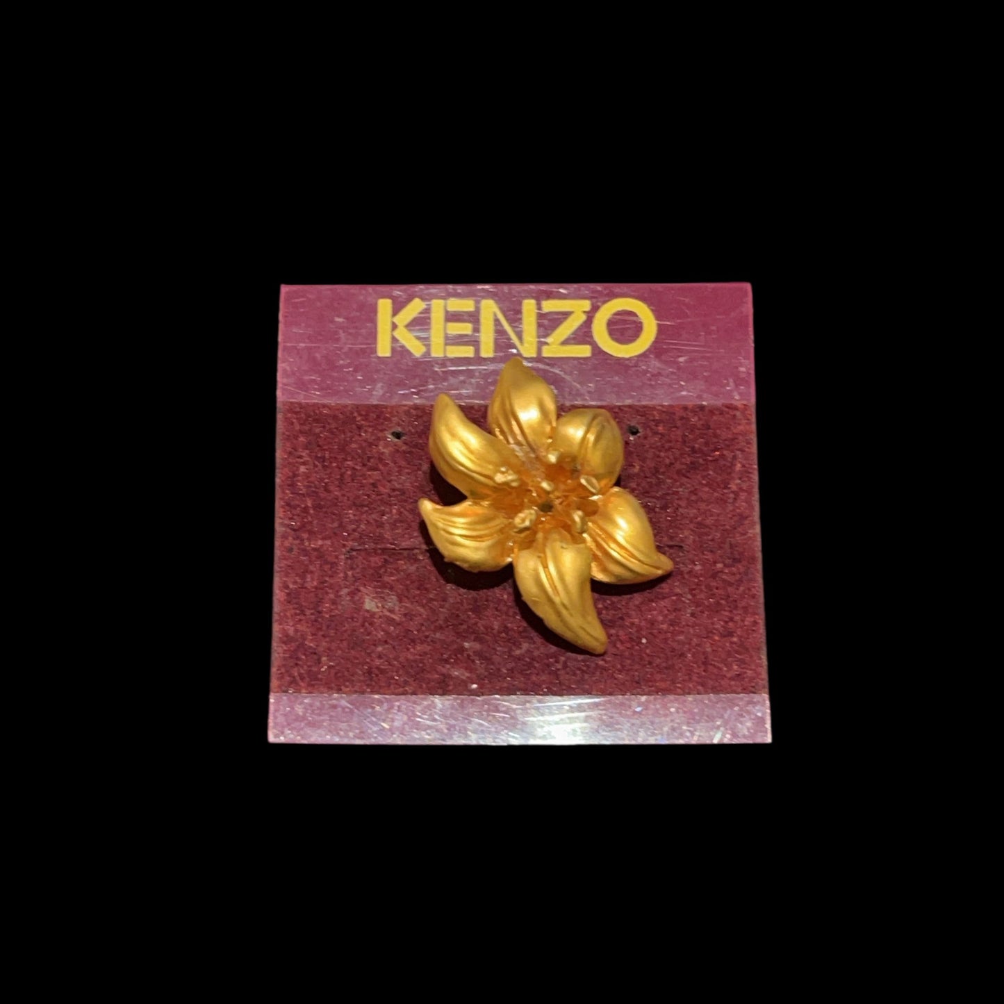 KENZO pin brooch, gold hardware, gold color, alloy