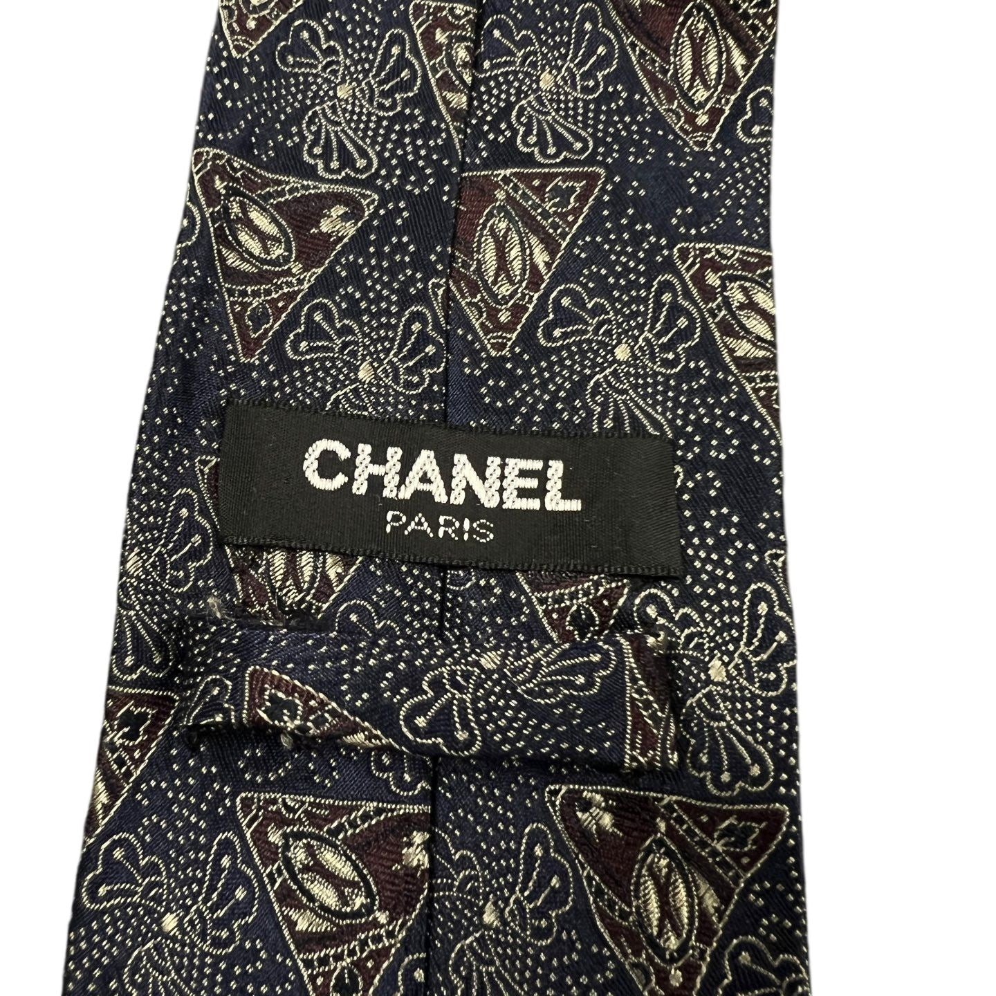 CHANEL tie, blue
