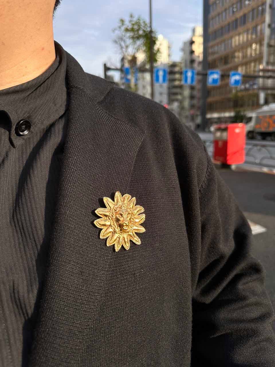 CHANEL Coco Mark Brooch, Gold Hardware, with Box