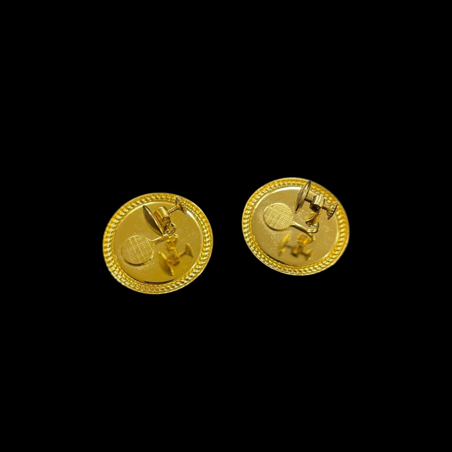 Napier gold-plated blue stone alloy clip-on earrings