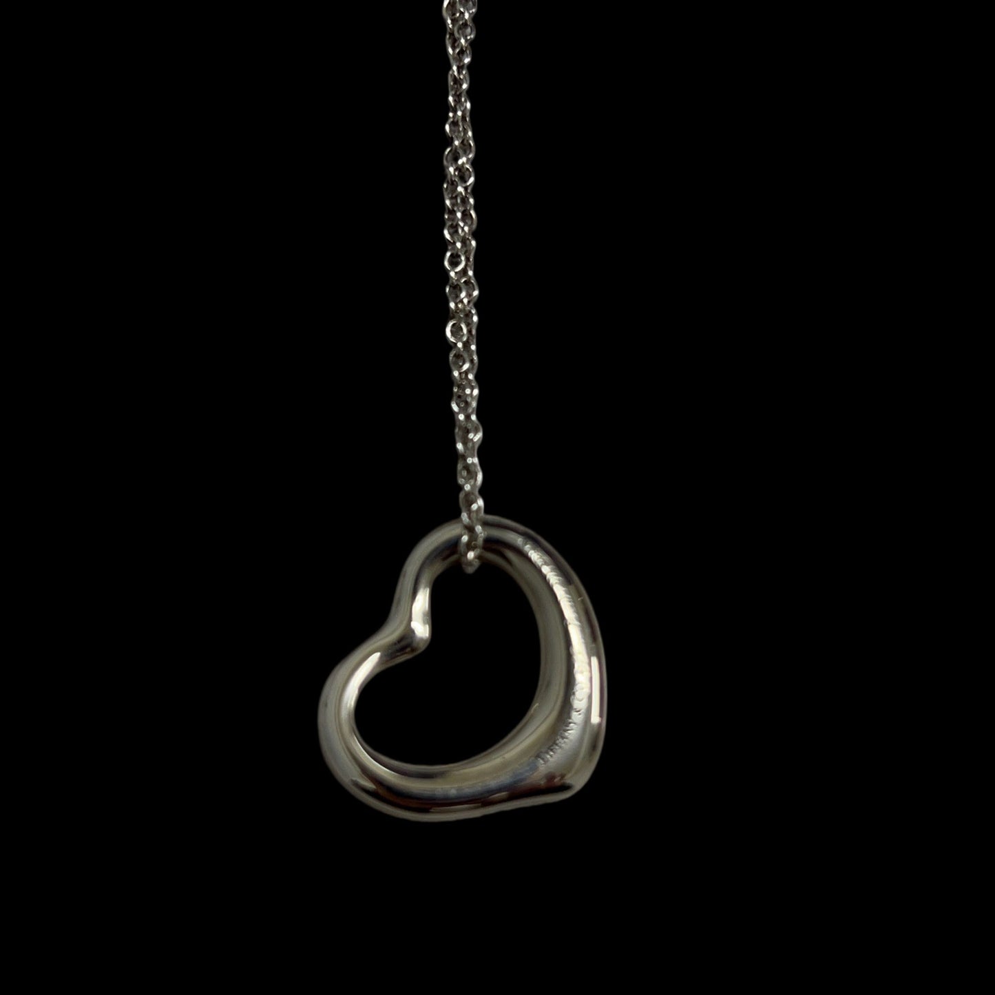 Tiffany & Co. 925 sterling silver Open Heart necklace