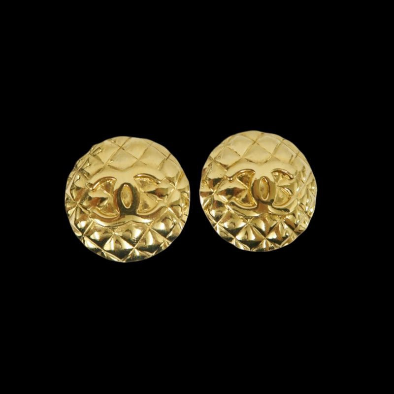 CHANEL earrings, gold-plated, alloy, clip-on, with box