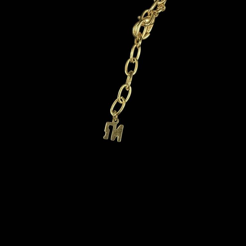 NINA RICCI Gold Alloy Round Pendant Necklace