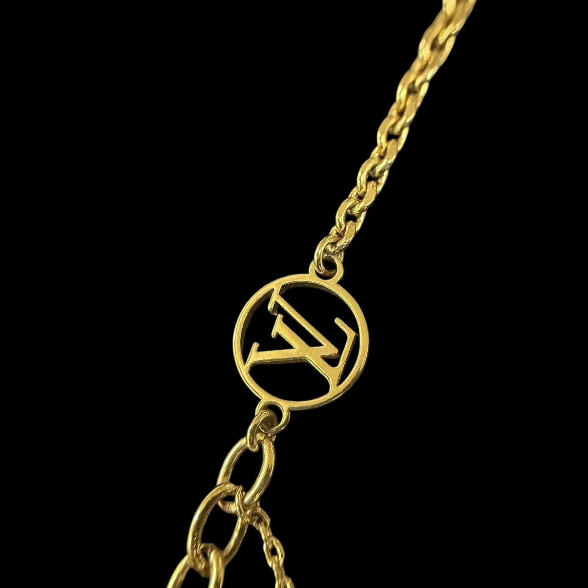 LOUISVUITTON LOUISVUITTON Blooming Necklace, Gold Hardware