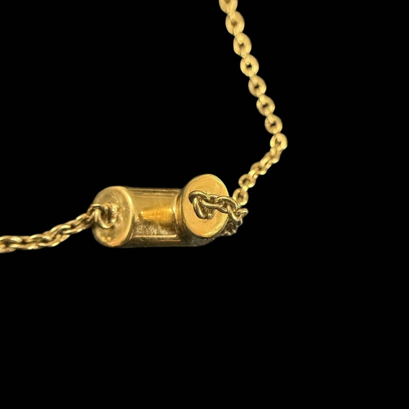 LOUIS VUITTON Essential V Necklace Gold Tone Metal