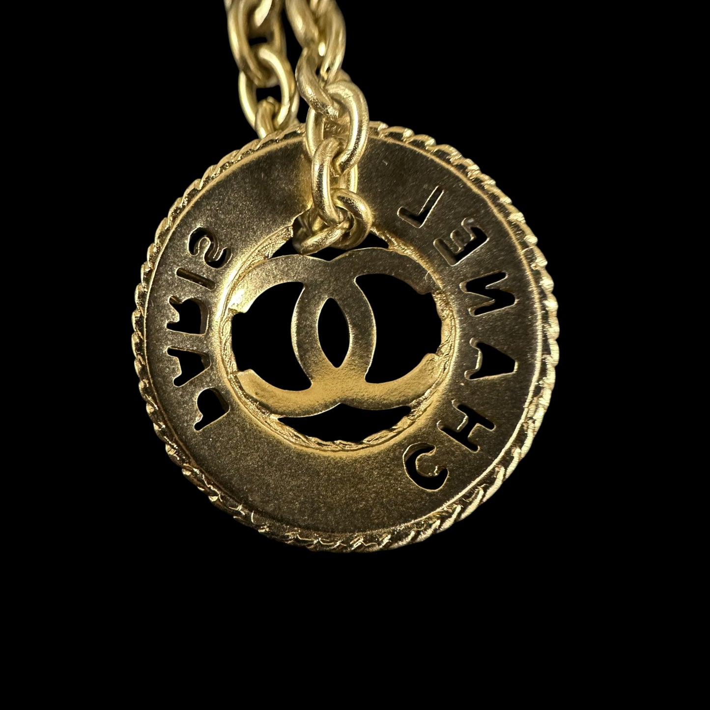CHANEL Coco Mark Earrings, Champagne Gold Hardware, With Dust Bag