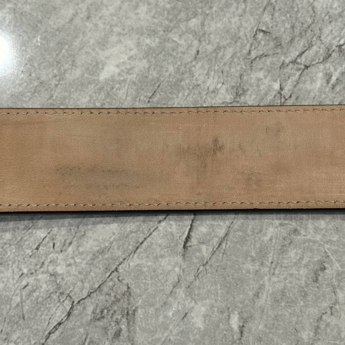 GUCCI Interlocking G GG Supreme Brown PVC Belt With Gold Hardware, Comes With Original Dust Bag