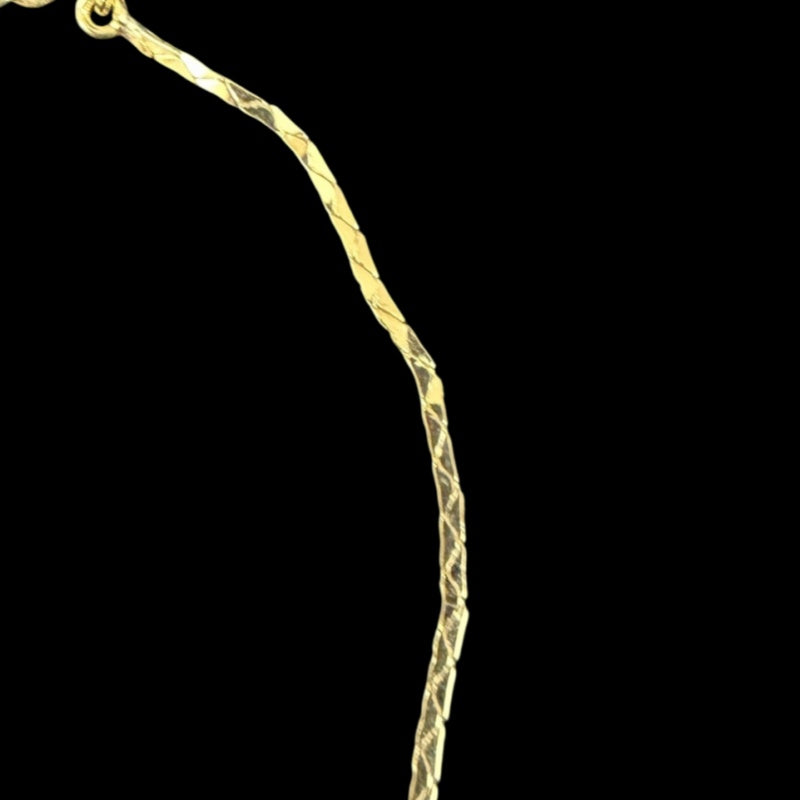 DIOR Gold Alloy Double Hollow Heart Rhinestone Necklace