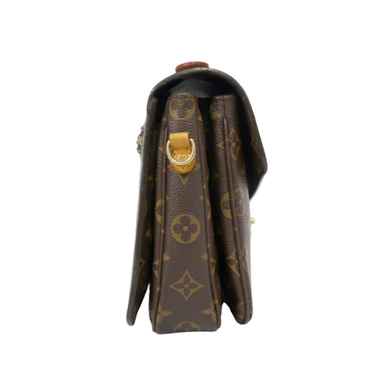 LOUIS VUITTON Monogram Métis, Brown, Gold Hardware, Top Handle Crossbody Bag, With Shoulder Strap