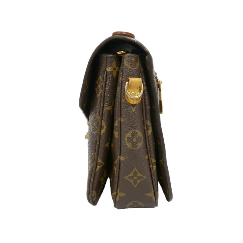 LOUIS VUITTON Monogram Métis, Brown, Gold Hardware, Top Handle Crossbody Bag, With Shoulder Strap