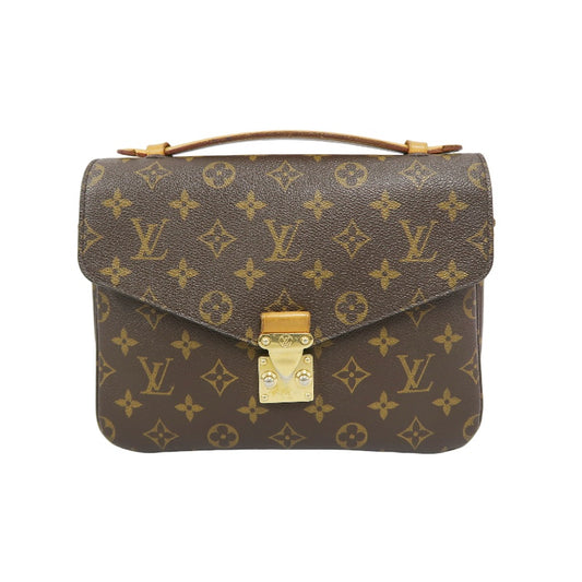 LOUIS VUITTON Monogram Métis, Brown, Gold Hardware, Top Handle Crossbody Bag, With Shoulder Strap