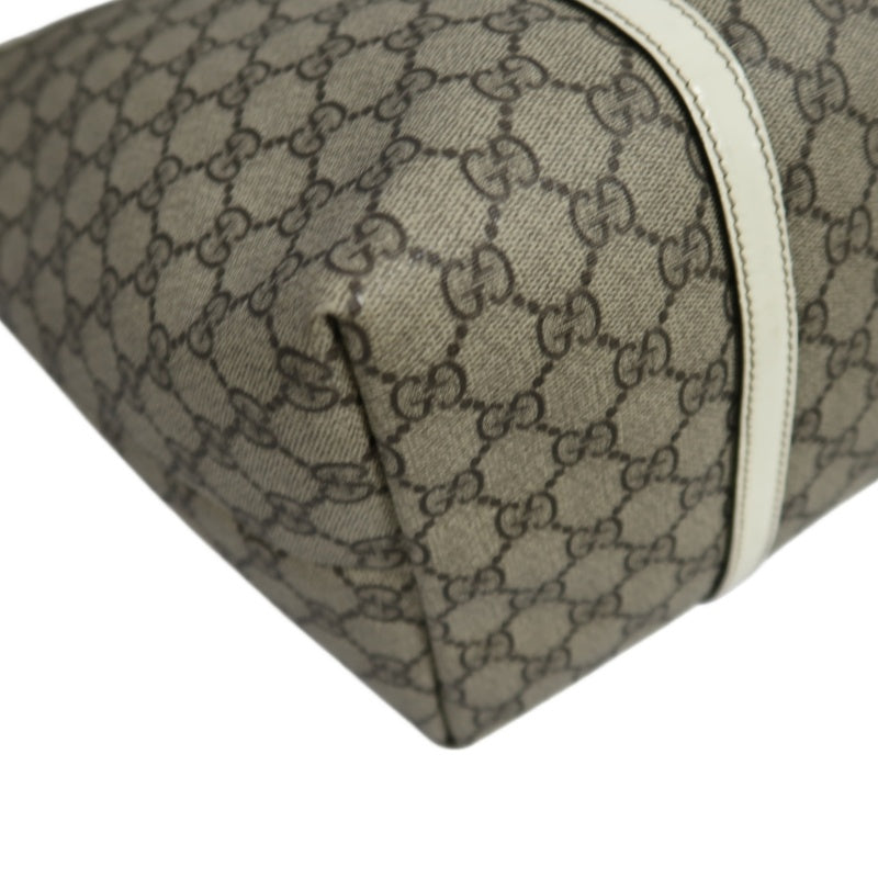 GUCCI GG Supreme Tote Bag, Grey, GG Monogram PVC Shoulder Shopping Bag
