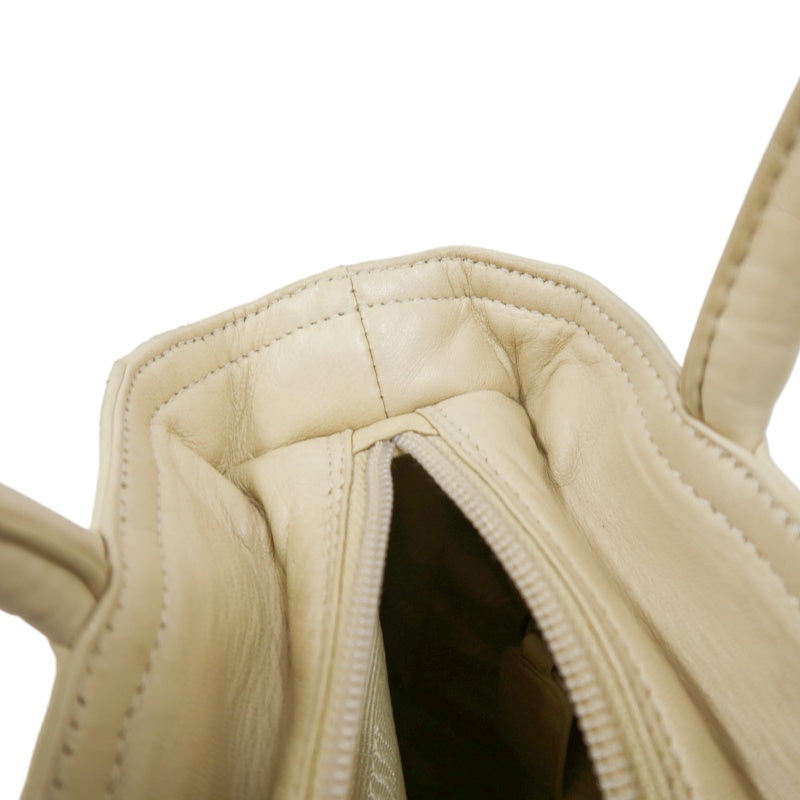 PRADA handbag leather beige cowhide tote bag
