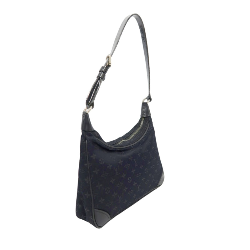 Louis Vuitton (LV) Little Boulogne, Black Denim Canvas, Horn-shaped Shoulder Bag