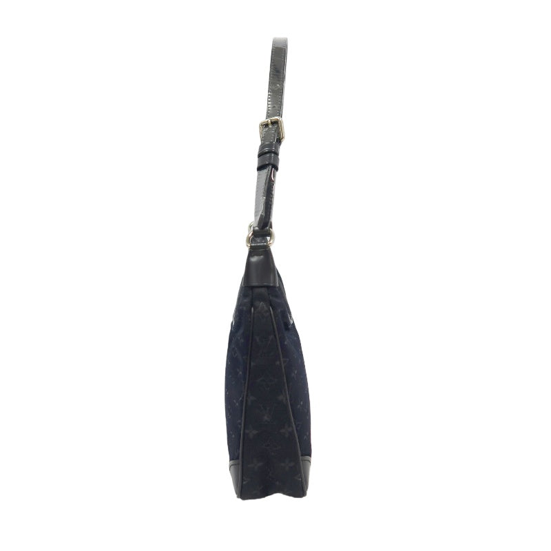 Louis Vuitton (LV) Little Boulogne, Black Denim Canvas, Horn-shaped Shoulder Bag