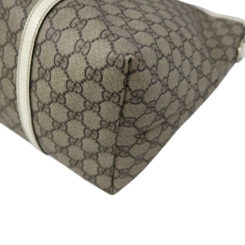 GUCCI GG Supreme Tote Bag, Grey, GG Monogram PVC Shoulder Shopping Bag