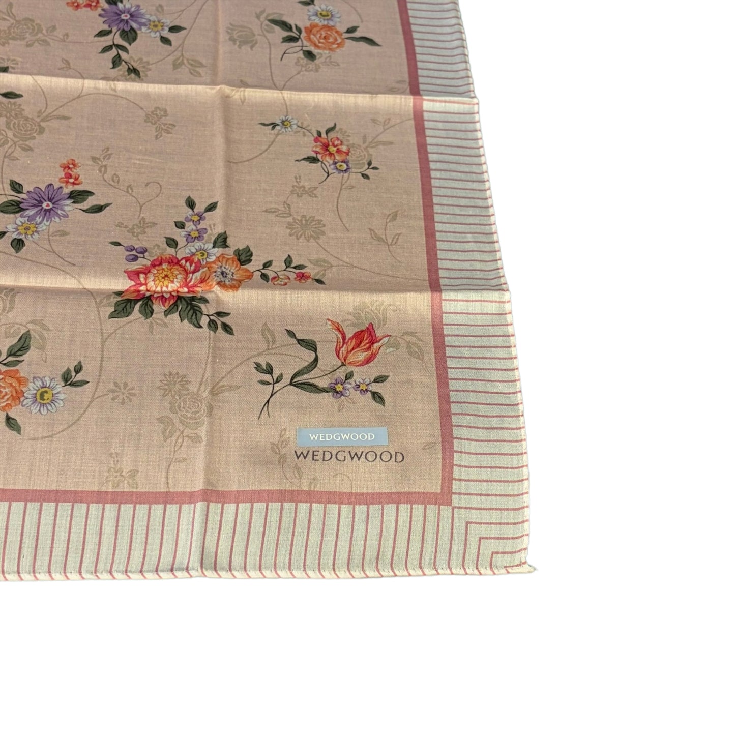 WEDGWOOD Floral Print Silk Scarf Light Pink