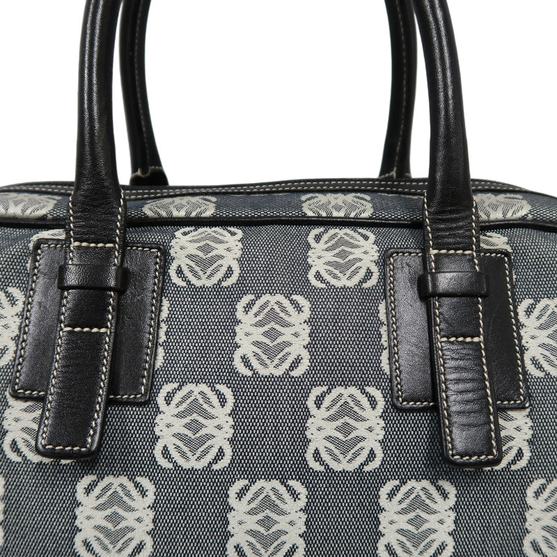 LOEWE Gray Anagram Canvas Handbag (With Dust Bag)