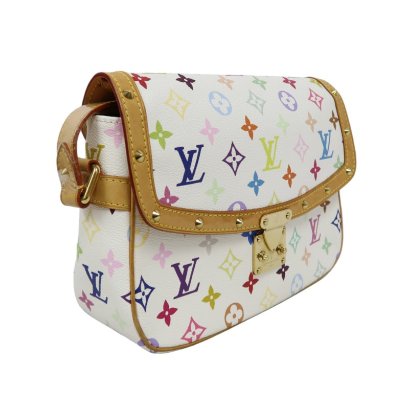 LOUIS VUITTON (LV) Multicolore Sologne White Crossbody Bag with Gold Hardware