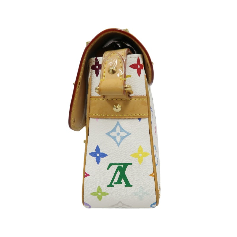 LOUIS VUITTON (LV) Multicolore Sologne White Crossbody Bag with Gold Hardware