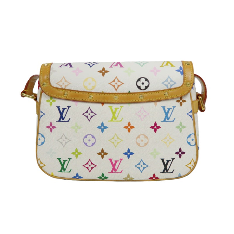 LOUIS VUITTON (LV) Multicolore Sologne White Crossbody Bag with Gold Hardware