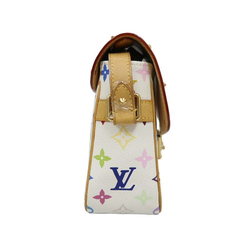 LOUIS VUITTON (LV) Multicolore Sologne White Crossbody Bag with Gold Hardware