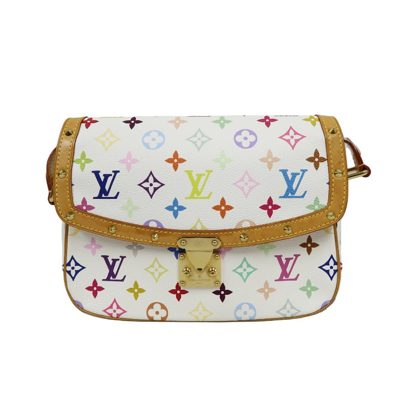 LOUIS VUITTON (LV) Multicolore Sologne White Crossbody Bag with Gold Hardware