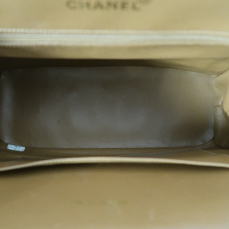CHANEL Quilted 2-Way Handbag, Caviar Leather, Brown, Gold-Tone Hardware
