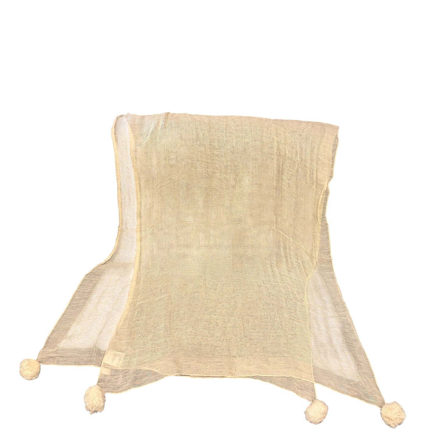 MaxMara Linen Cotton Scarf Ivory
