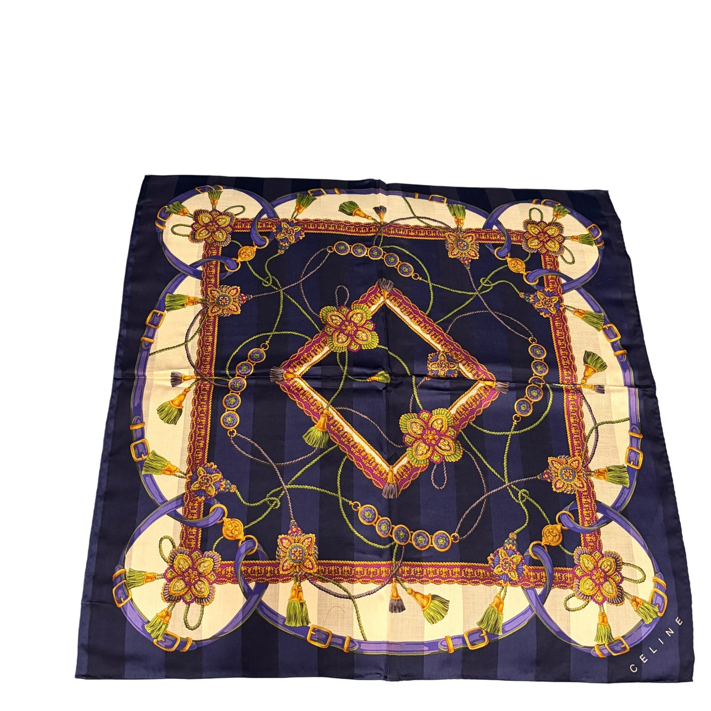 CELINE Silk scarf  Set2 with Box