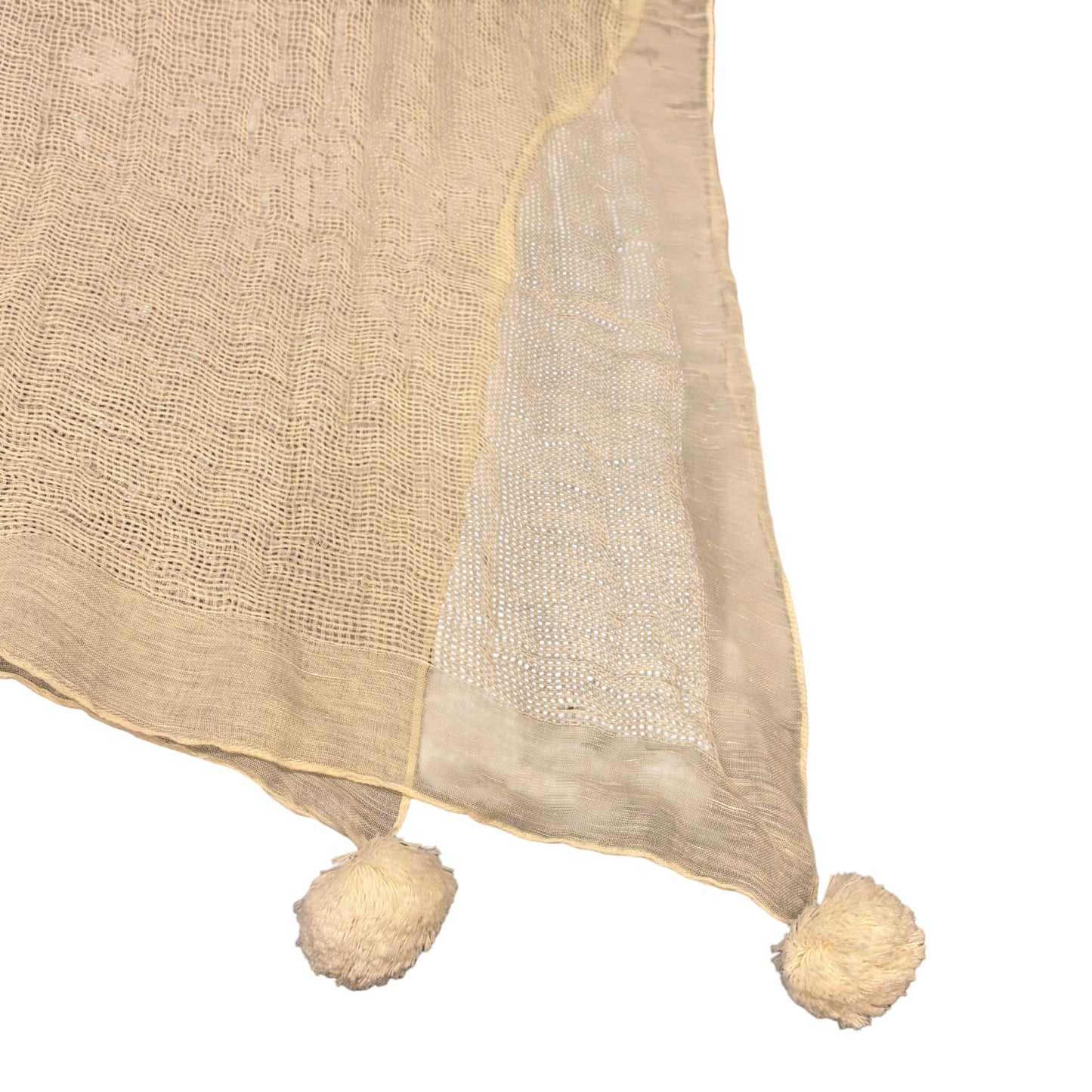 MaxMara Linen Cotton Scarf Ivory