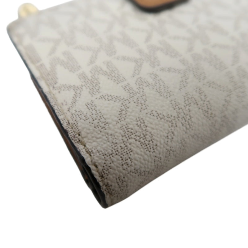MICHAEL KORS White Signature PVC Wallet