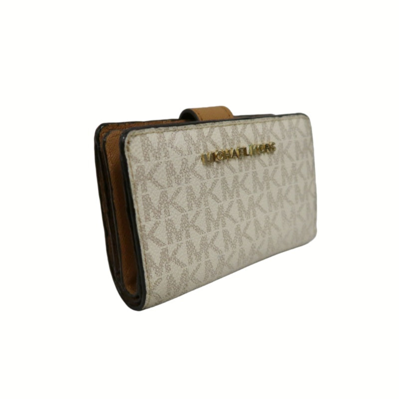 MICHAEL KORS White Signature PVC Wallet
