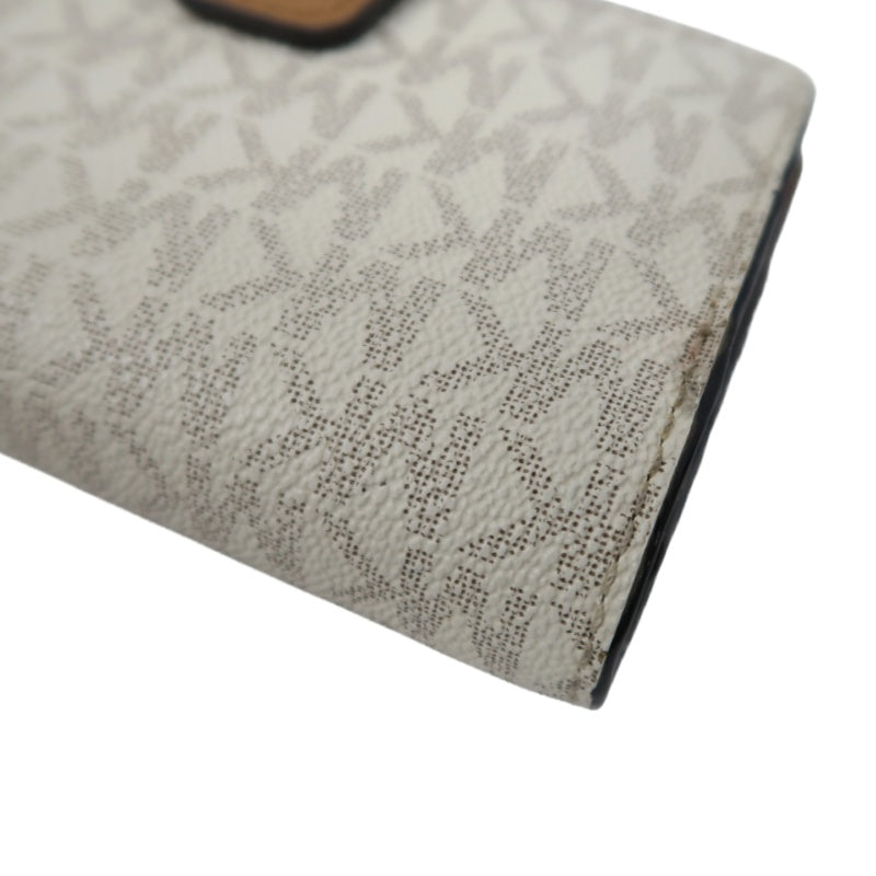 MICHAEL KORS White Signature PVC Wallet